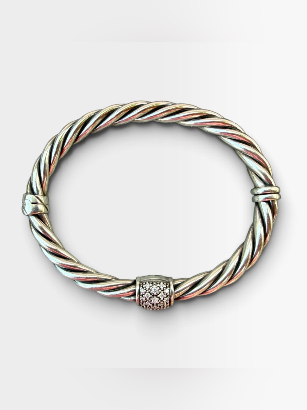 David Yurman Metro Station Bracelet 10mm with Diamonds